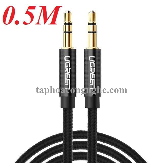 Ugreen 50360 0.5M màu Đen Cáp âm thanh 2 đầu 3.5mm dương AV112 30050360